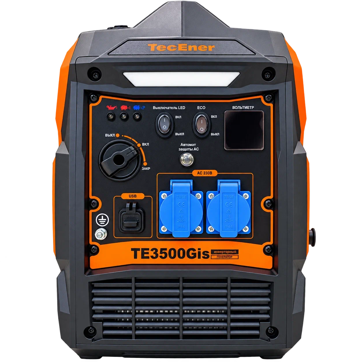 Инверторный двухтопливный генератор газ/бензин TecEner TE3500Gis 3 кВт с ручным стартом