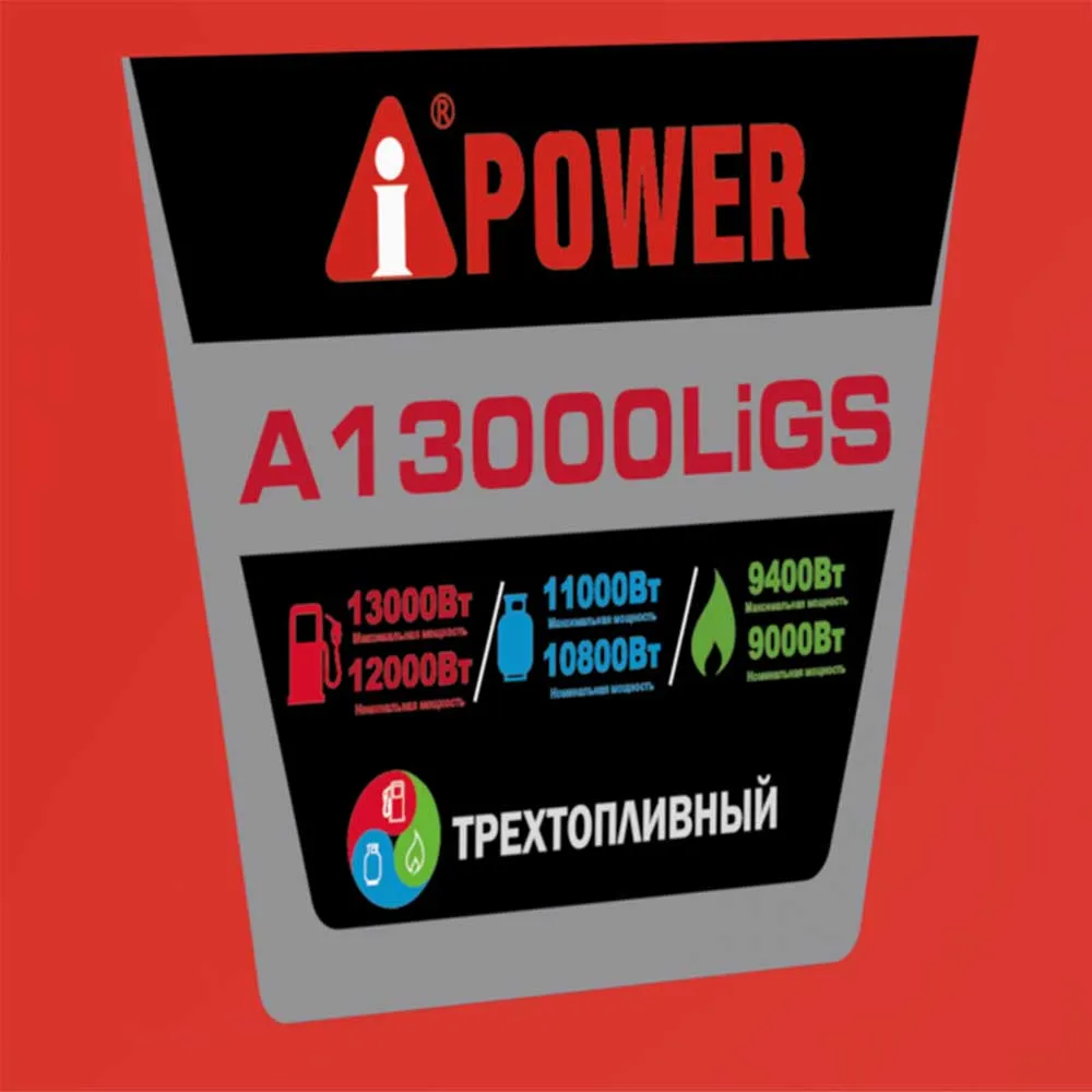Инверторный бензиновый генератор A-iPower A13000LiGS